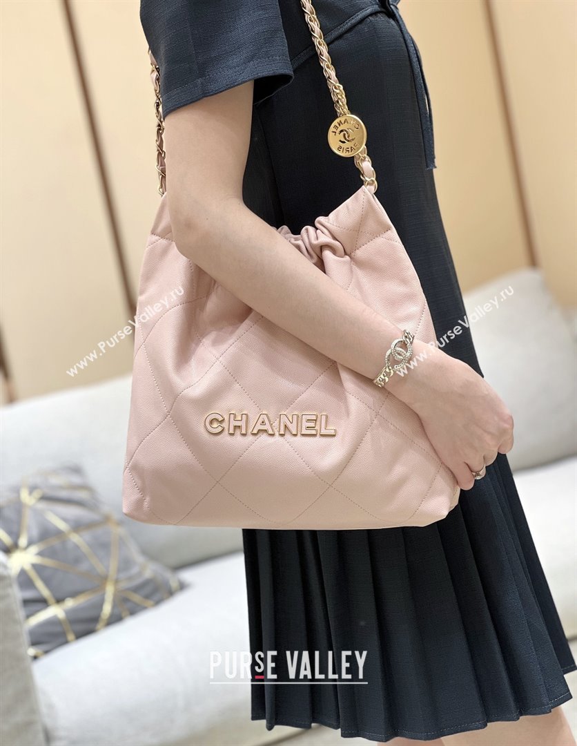 Chanel 22 Small Bag in Haas Grainy Calfskin AS3260 Pink 2025 Top Quality (SHUNY-25081808)