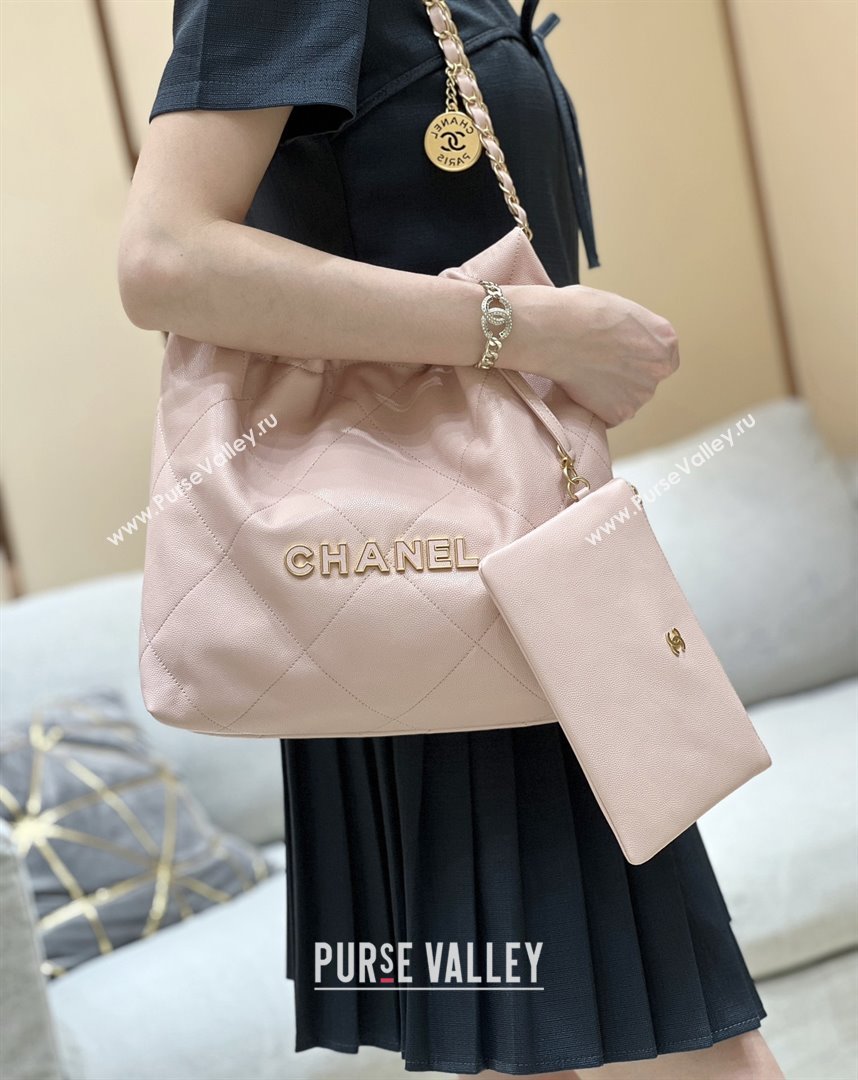 Chanel 22 Small Bag in Haas Grainy Calfskin AS3260 Pink 2025 Top Quality (SHUNY-25081808)