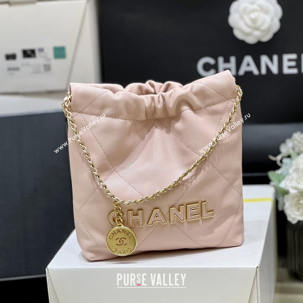 Chanel 22 Mini Bag in Haas Grainy Calfskin AS3980 Pink 2025 Top Quality (SHUNY-25081807)
