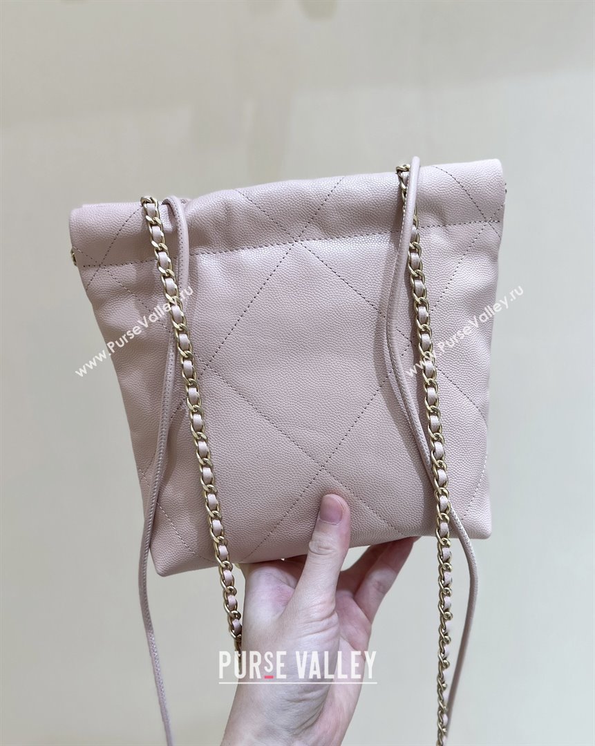 Chanel 22 Mini Bag in Haas Grainy Calfskin AS3980 Pink 2025 Top Quality (SHUNY-25081807)