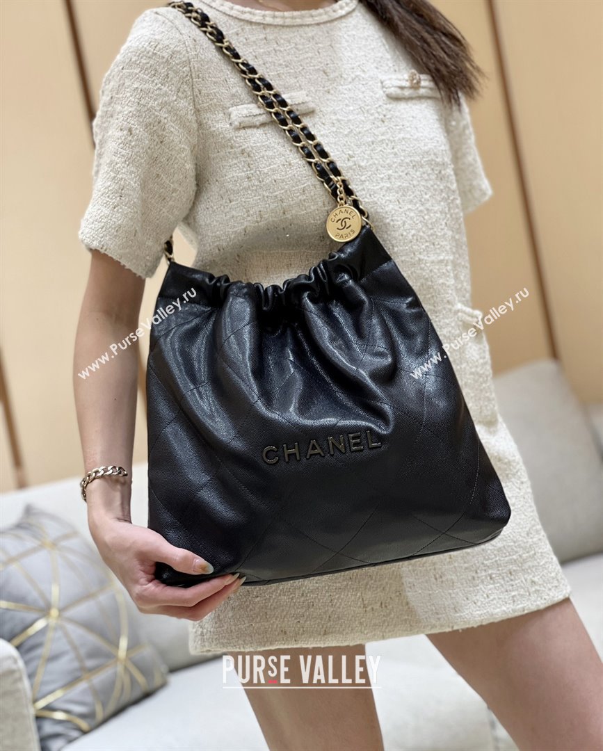 Chanel 22 Bag in Grainy Calfskin AS3260 Black/Gold 2025 Top Quality (SHUNY-25081816)