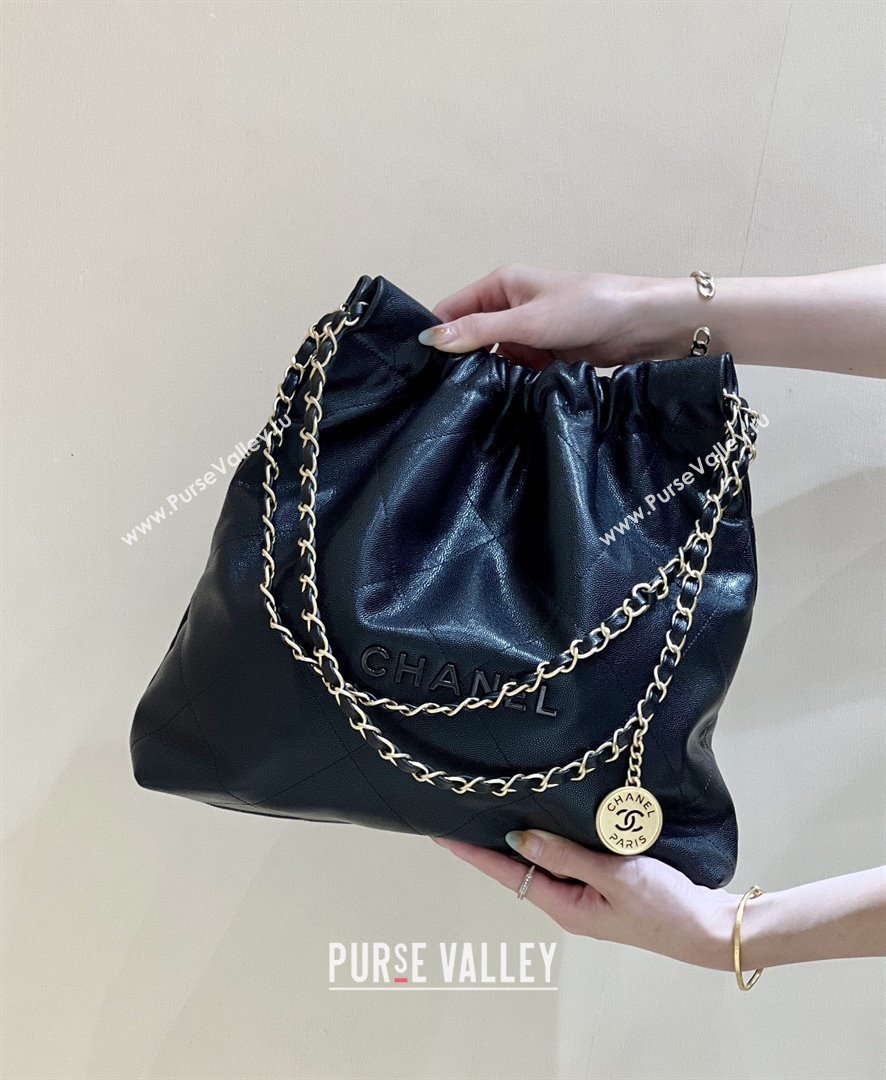Chanel 22 Bag in Grainy Calfskin AS3260 Black/Gold 2025 Top Quality (SHUNY-25081816)