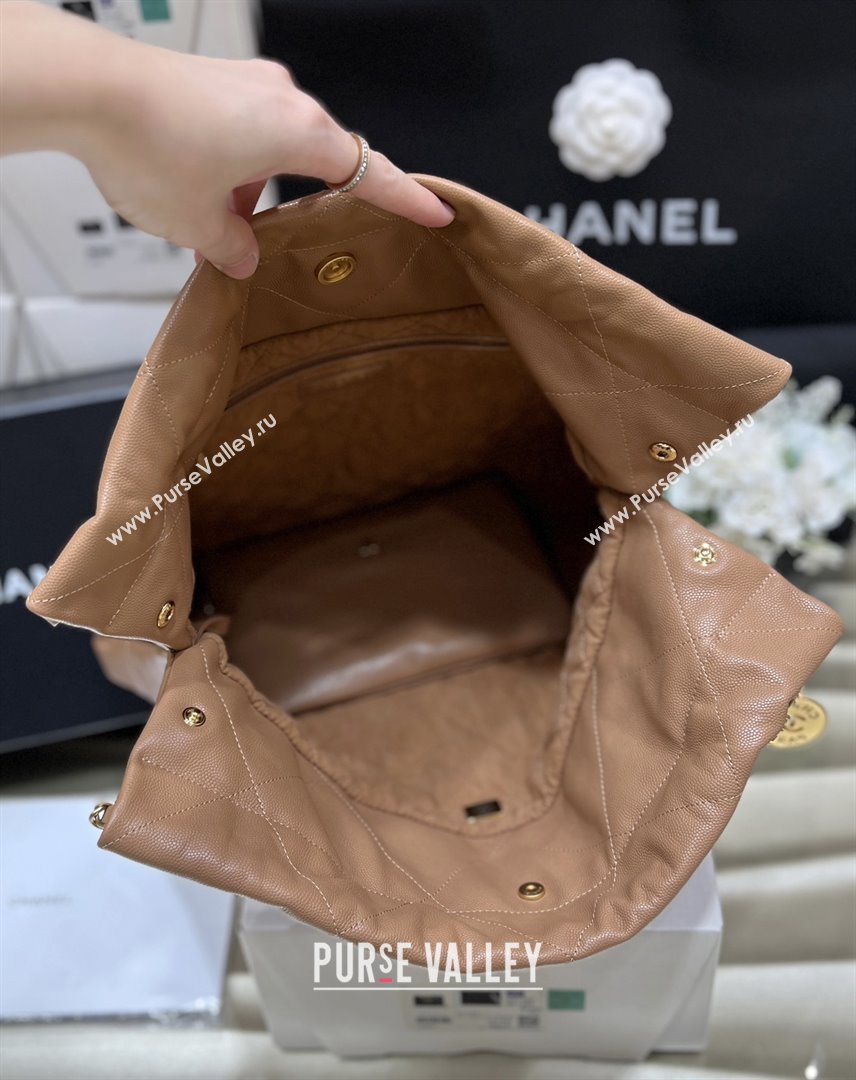 Chanel 22 Bag in Haas Grainy Calfskin AS3261 Brown 2025 Top Quality (SHUNY-25081806)