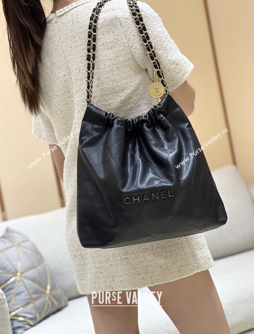 Chanel 22 Bag in Grainy Calfskin AS3260 Black/Gold 2025 Top Quality (SHUNY-25081816)
