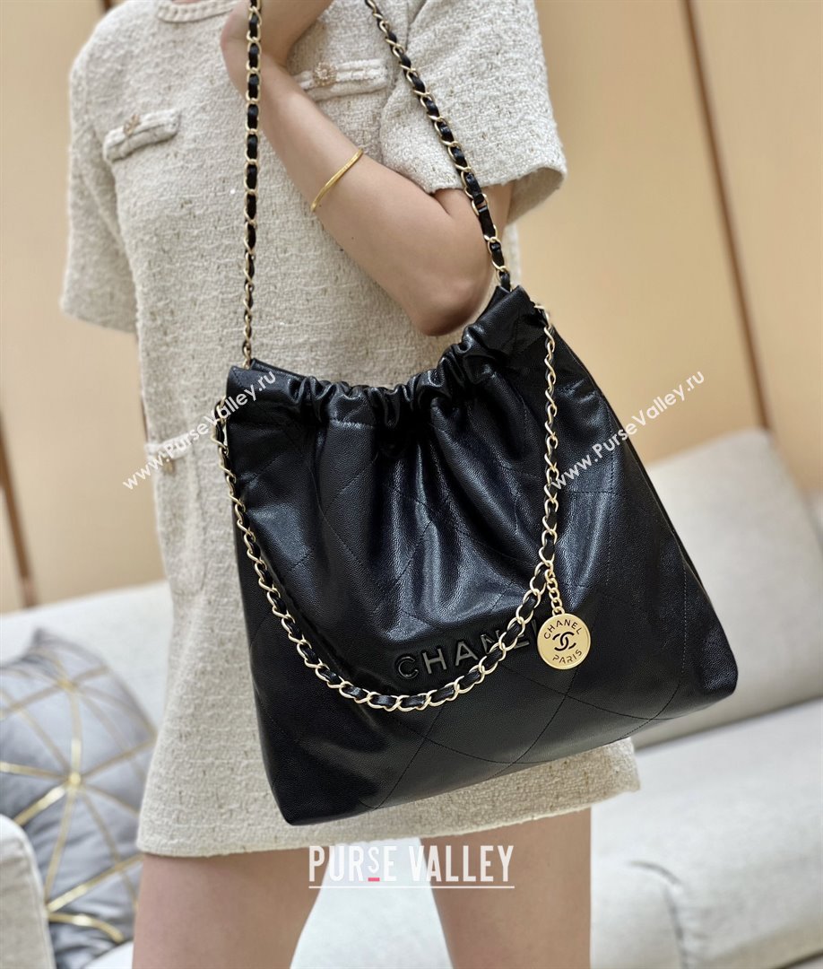Chanel 22 Bag in Grainy Calfskin AS3260 Black/Gold 2025 Top Quality (SHUNY-25081816)