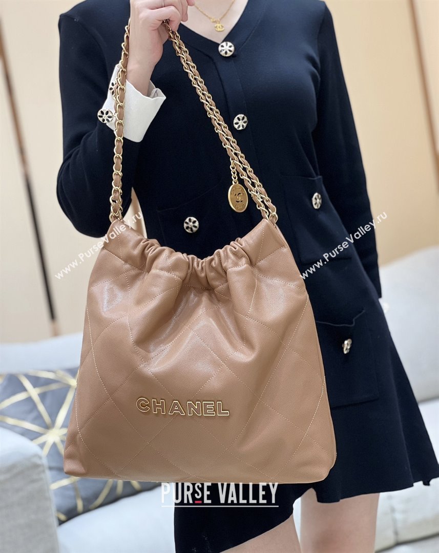 Chanel 22 Bag in Haas Grainy Calfskin AS3261 Brown 2025 Top Quality (SHUNY-25081806)