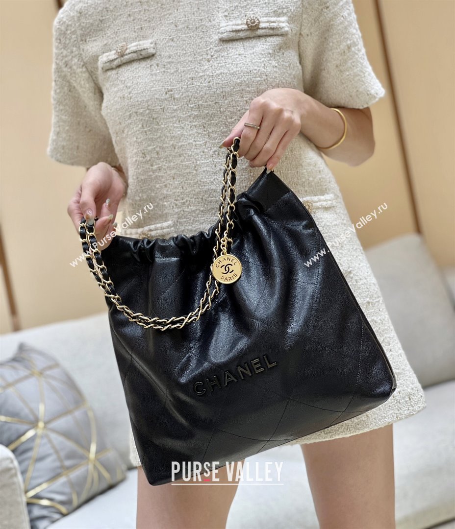 Chanel 22 Bag in Grainy Calfskin AS3260 Black/Gold 2025 Top Quality (SHUNY-25081816)