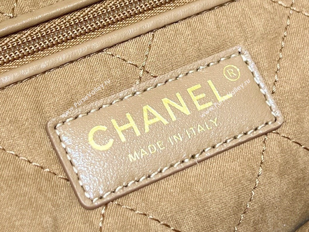 Chanel 22 Small Bag in Haas Grainy Calfskin AS3260 Brown 2025 Top Quality (SHUNY-25081805)