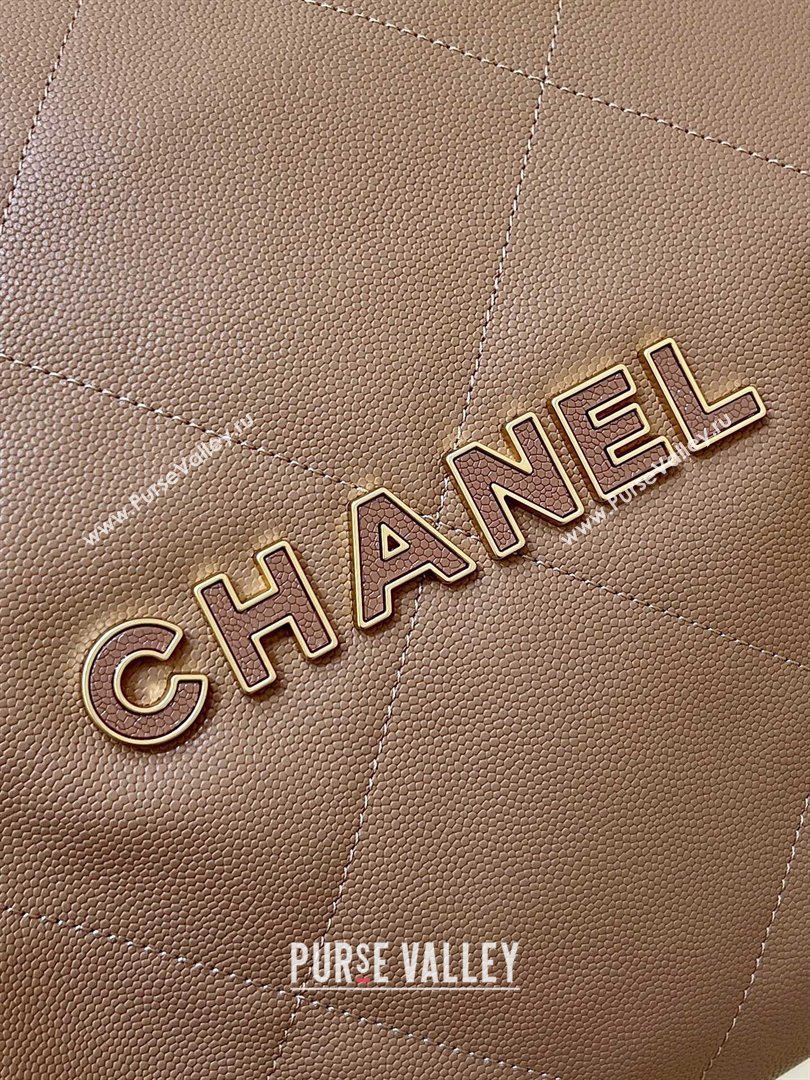 Chanel 22 Small Bag in Haas Grainy Calfskin AS3260 Brown 2025 Top Quality (SHUNY-25081805)