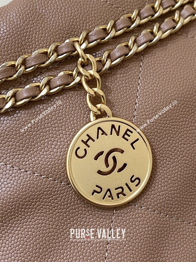 Chanel 22 Mini Bag in Haas Grainy Calfskin AS3980 Brown 2025 Top Quality (SHUNY-25081804)