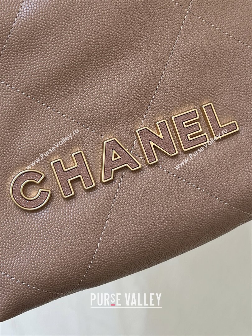 Chanel 22 Mini Bag in Haas Grainy Calfskin AS3980 Brown 2025 Top Quality (SHUNY-25081804)