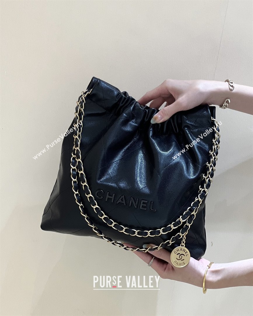Chanel 22 Small Bag in Grainy Calfskin AS3260 Black/Gold 2025 Top Quality (SHUNY-25081815)