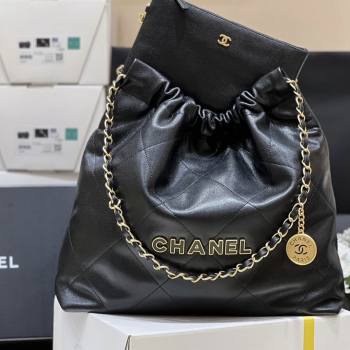 Chanel 22 Bag in Haas Grainy Calfskin AS3261 Black 2025 Top Quality (SHUNY-25081803)