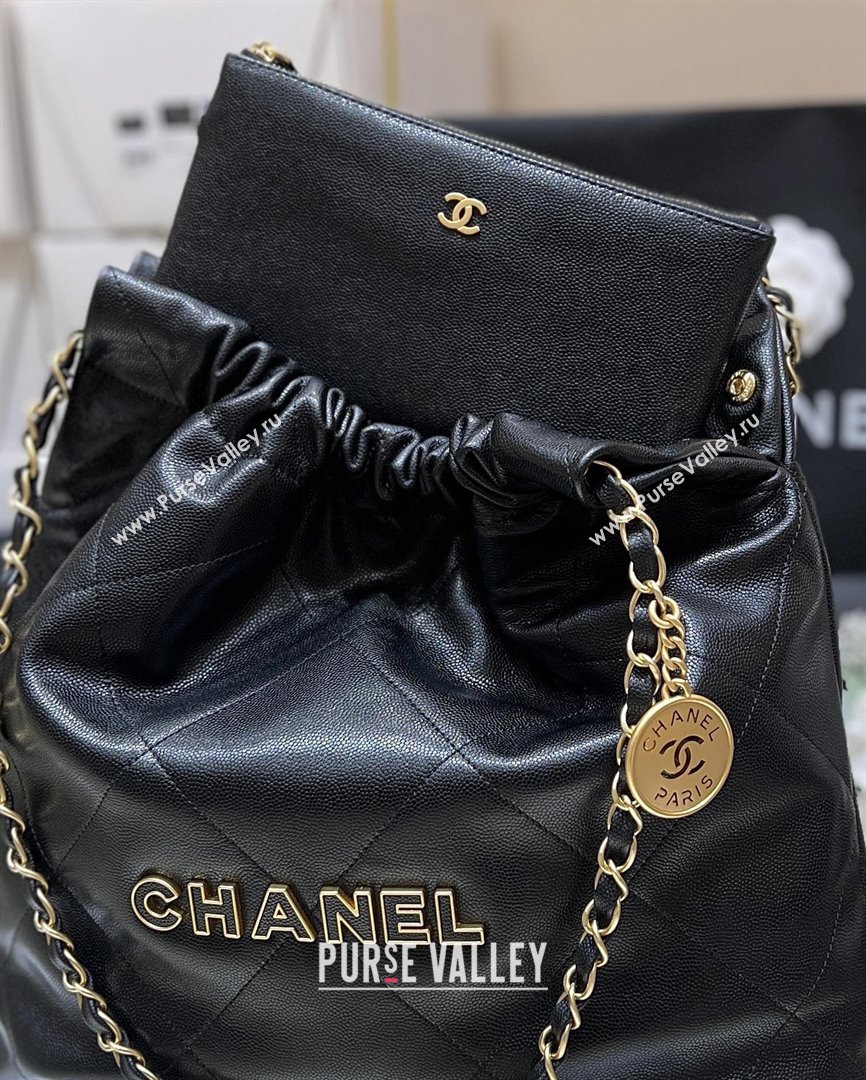 Chanel 22 Bag in Haas Grainy Calfskin AS3261 Black 2025 Top Quality (SHUNY-25081803)