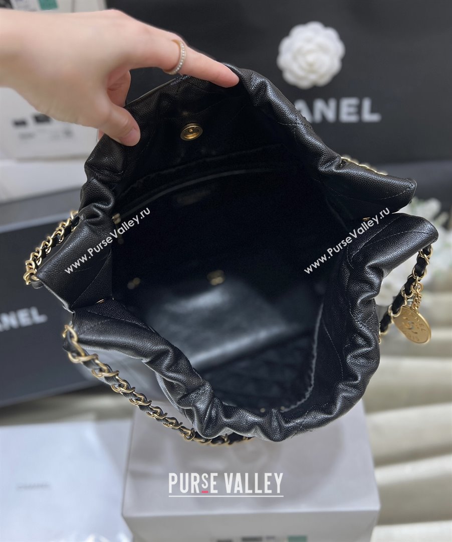 Chanel 22 Bag in Haas Grainy Calfskin AS3261 Black 2025 Top Quality (SHUNY-25081803)