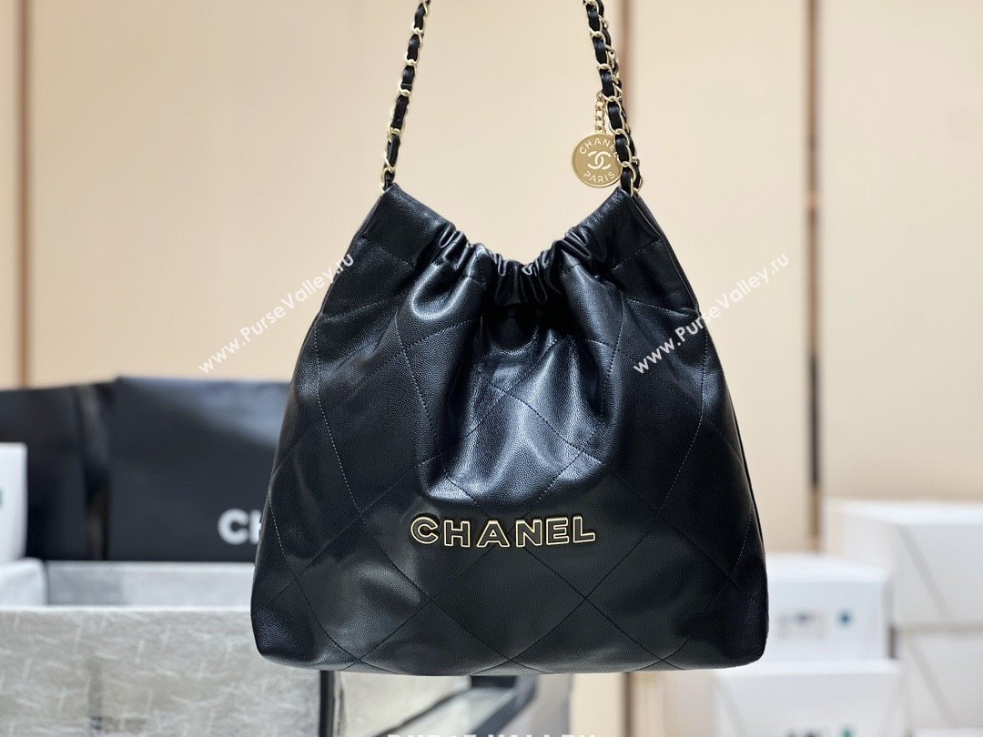 Chanel 22 Bag in Haas Grainy Calfskin AS3261 Black 2025 Top Quality (SHUNY-25081803)