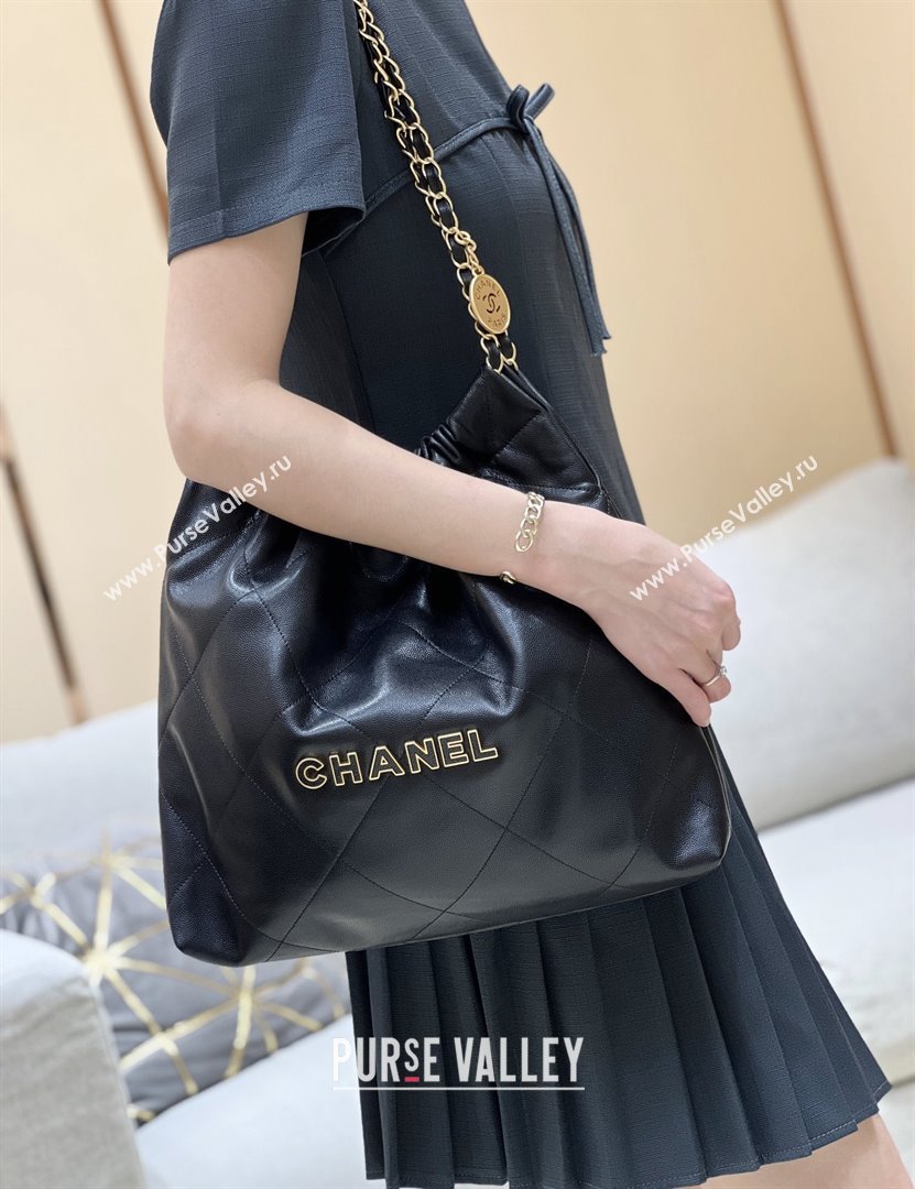 Chanel 22 Bag in Haas Grainy Calfskin AS3261 Black 2025 Top Quality (SHUNY-25081803)