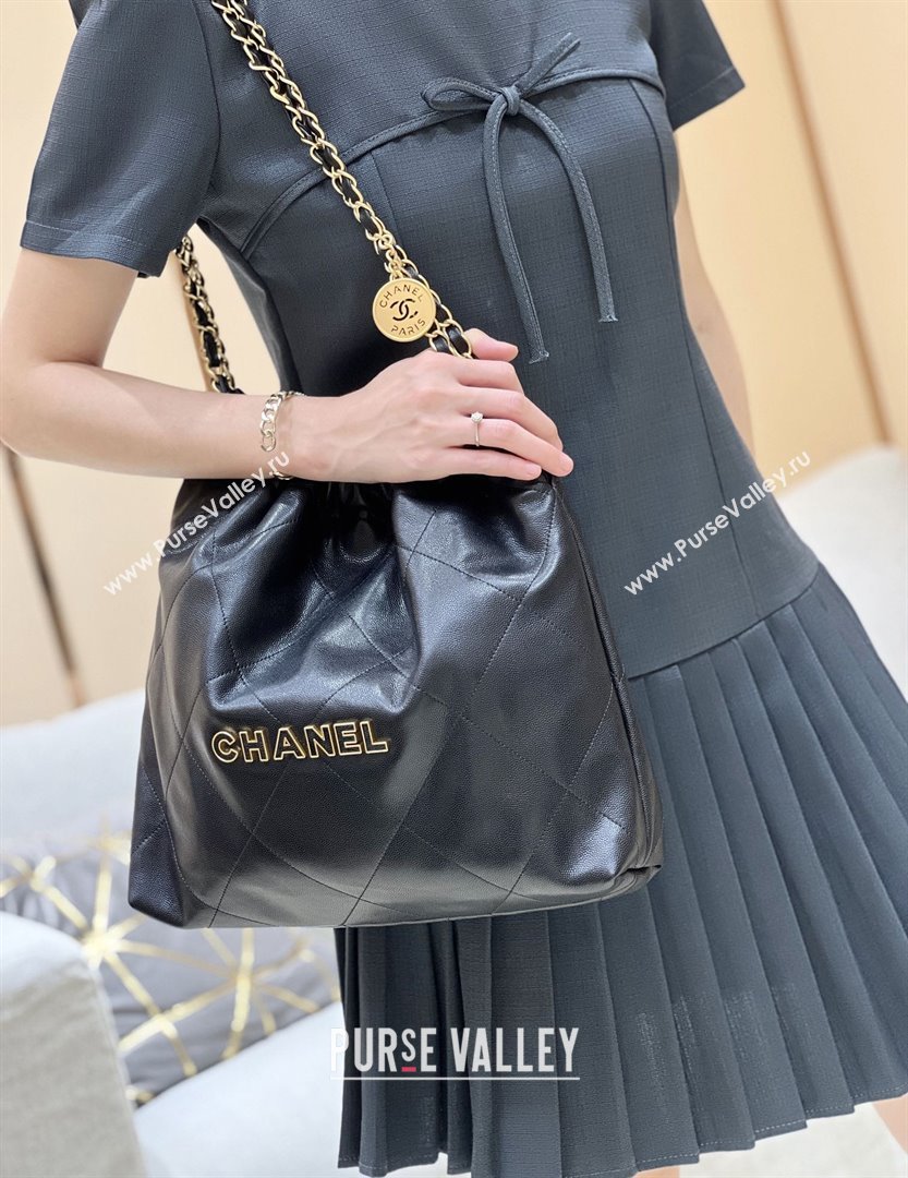 Chanel 22 Bag in Haas Grainy Calfskin AS3261 Black 2025 Top Quality (SHUNY-25081803)