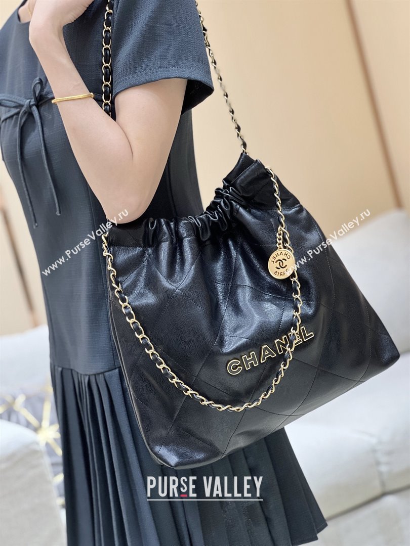Chanel 22 Bag in Haas Grainy Calfskin AS3261 Black 2025 Top Quality (SHUNY-25081803)
