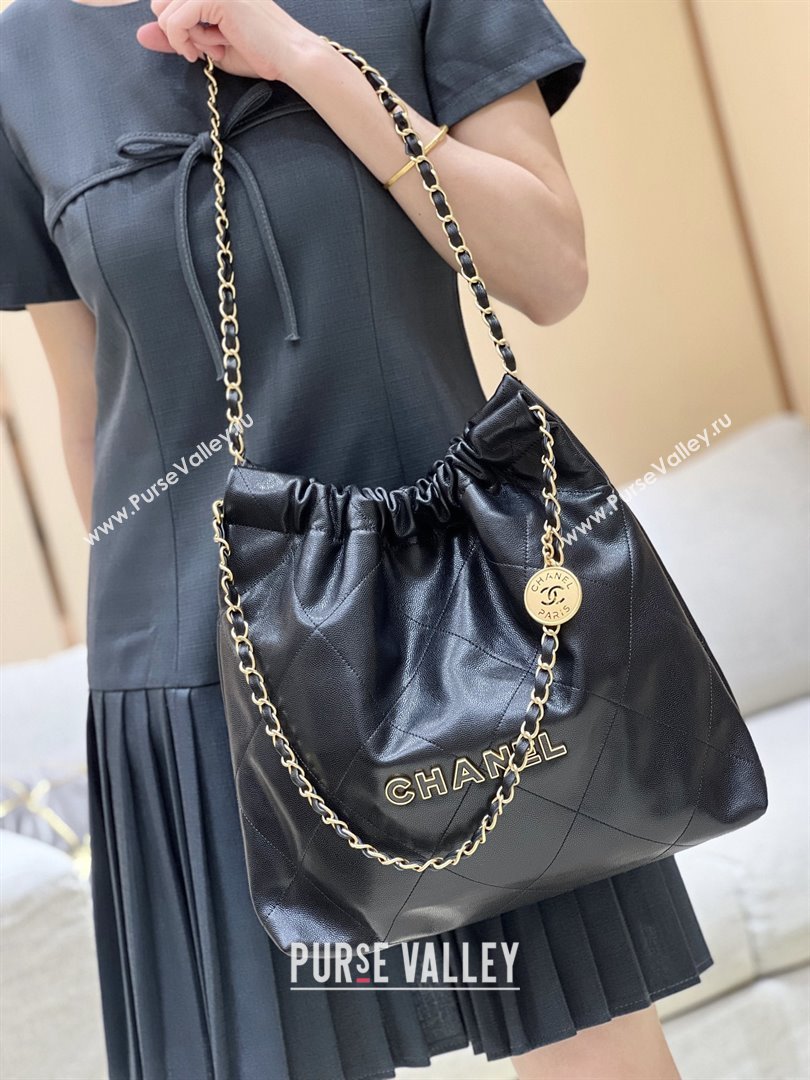 Chanel 22 Bag in Haas Grainy Calfskin AS3261 Black 2025 Top Quality (SHUNY-25081803)
