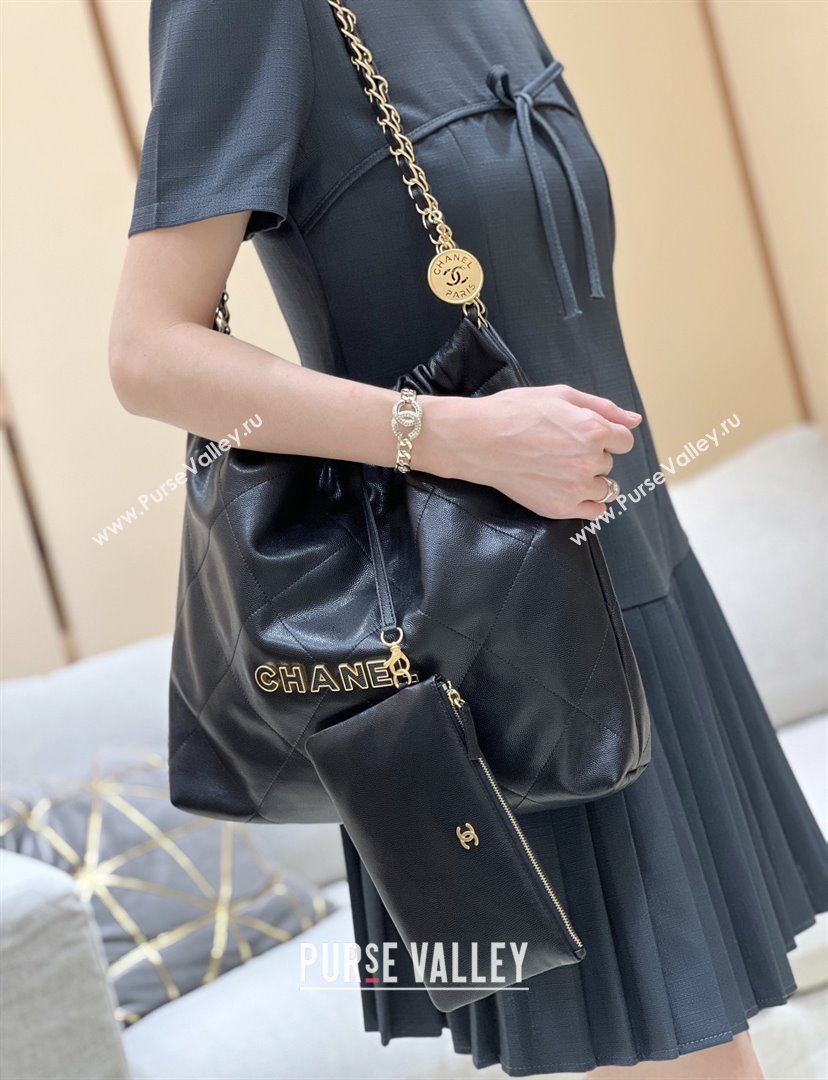 Chanel 22 Bag in Haas Grainy Calfskin AS3261 Black 2025 Top Quality (SHUNY-25081803)