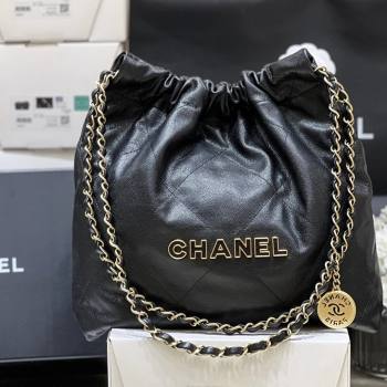 Chanel 22 Small Bag in Haas Grainy Calfskin AS3260 Black 2025 Top Quality (SHUNY-25081802)