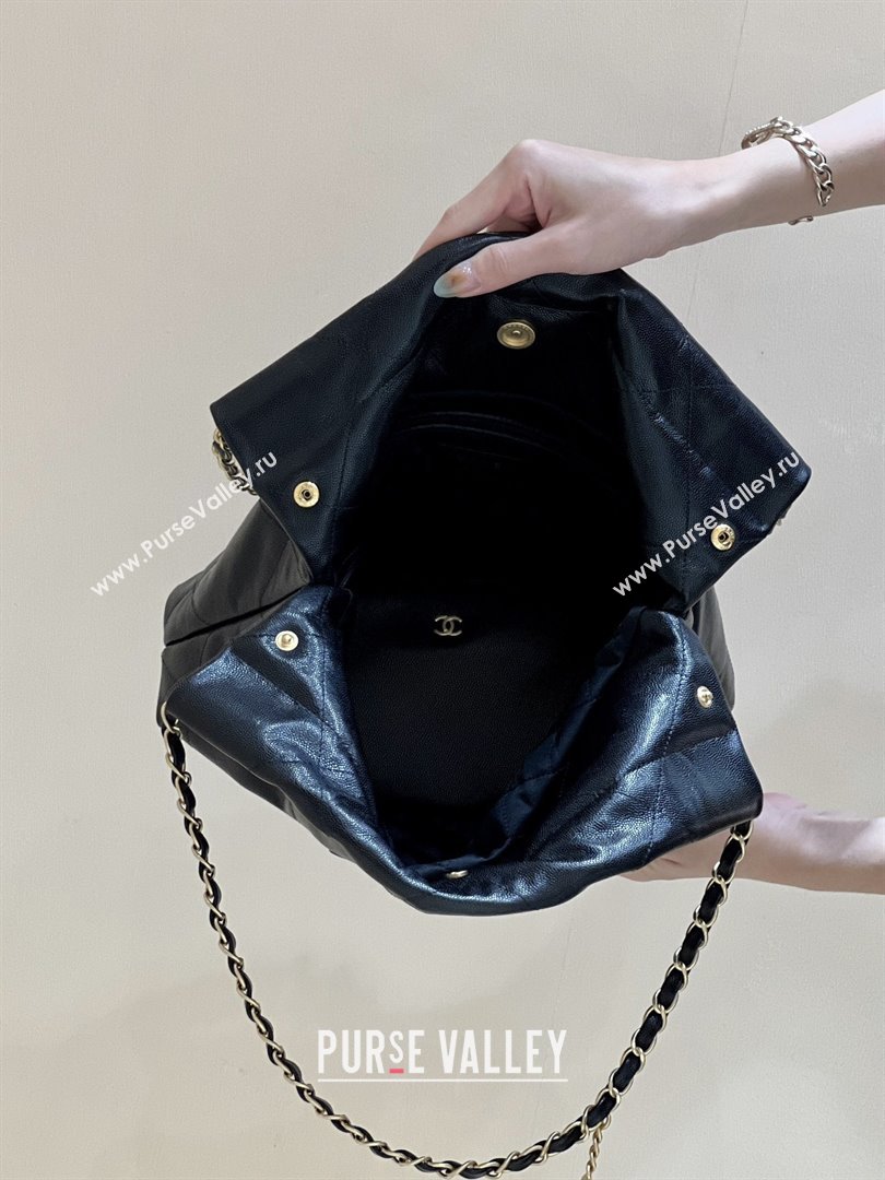 Chanel 22 Small Bag in Grainy Calfskin AS3260 Black/Gold 2025 Top Quality (SHUNY-25081815)