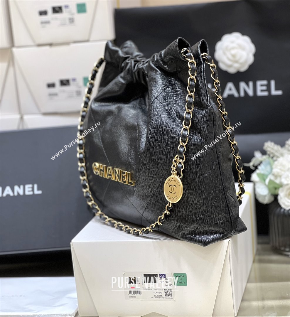 Chanel 22 Small Bag in Haas Grainy Calfskin AS3260 Black 2025 Top Quality (SHUNY-25081802)