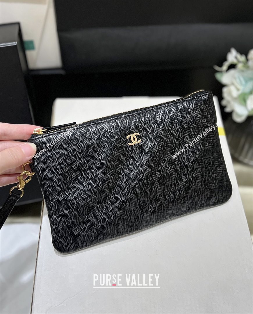 Chanel 22 Small Bag in Haas Grainy Calfskin AS3260 Black 2025 Top Quality (SHUNY-25081802)