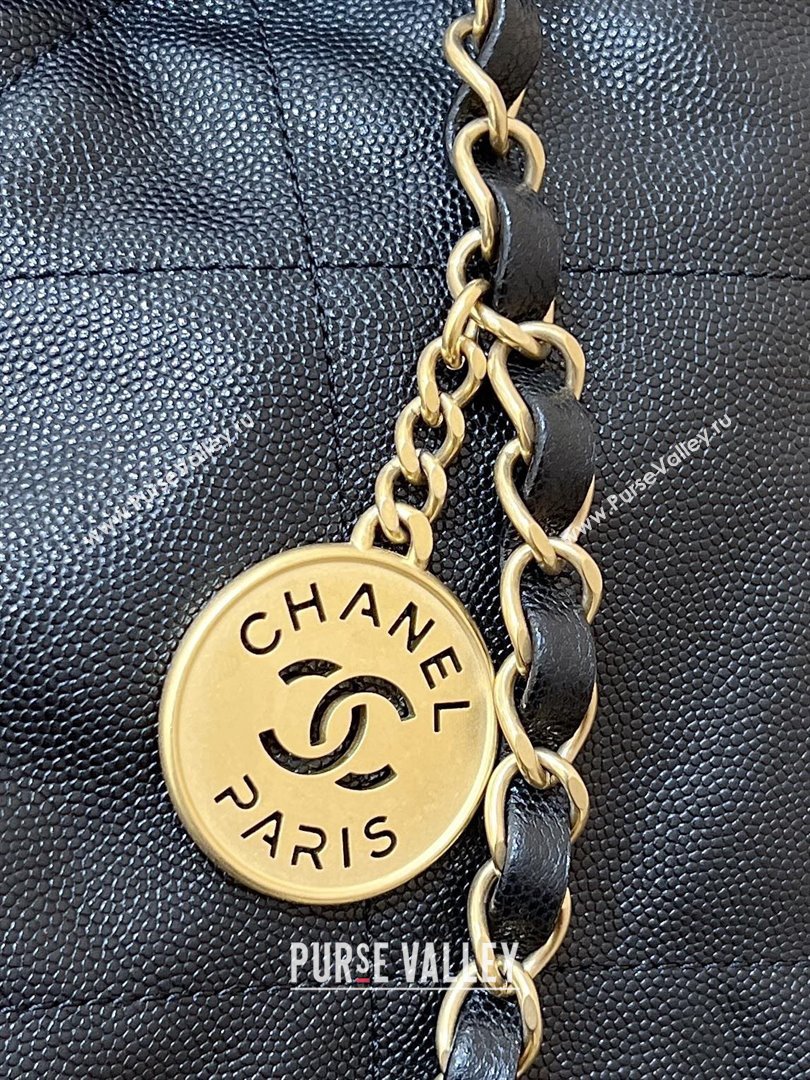 Chanel 22 Small Bag in Haas Grainy Calfskin AS3260 Black 2025 Top Quality (SHUNY-25081802)