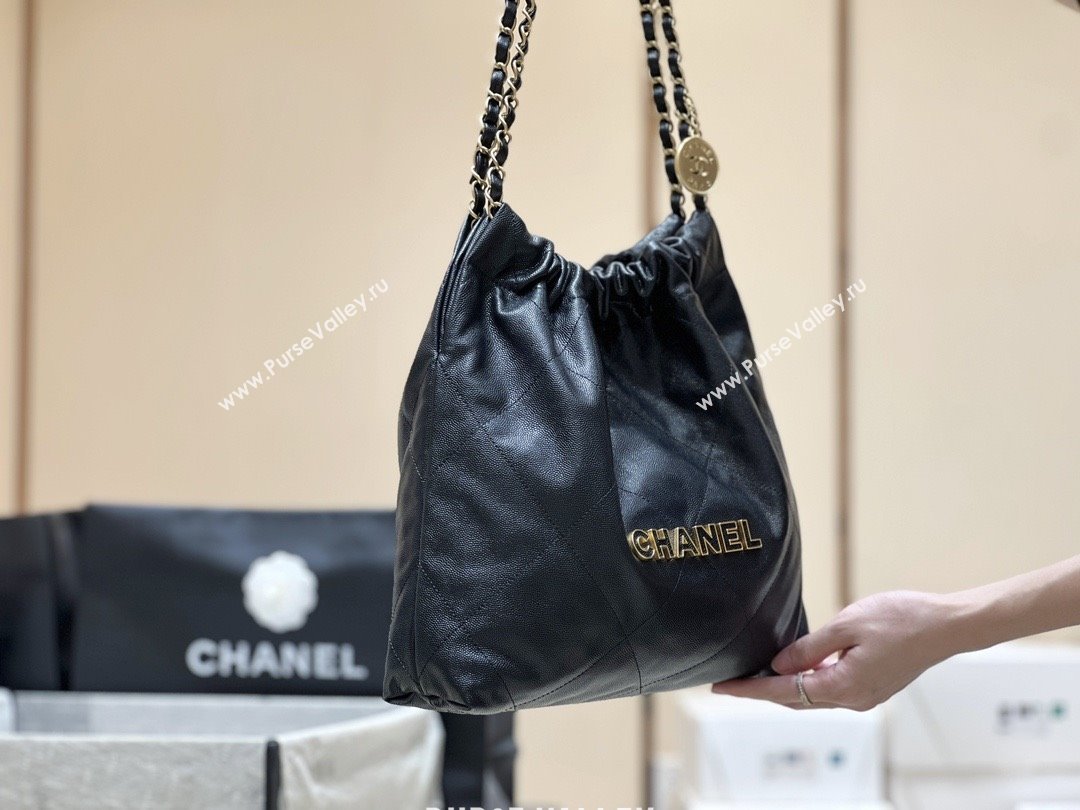 Chanel 22 Small Bag in Haas Grainy Calfskin AS3260 Black 2025 Top Quality (SHUNY-25081802)