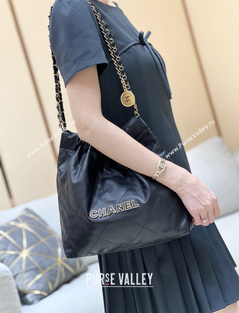 Chanel 22 Small Bag in Haas Grainy Calfskin AS3260 Black 2025 Top Quality (SHUNY-25081802)