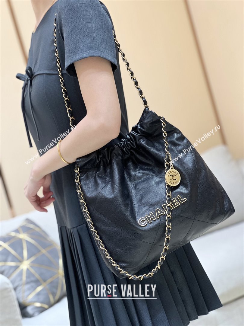 Chanel 22 Small Bag in Haas Grainy Calfskin AS3260 Black 2025 Top Quality (SHUNY-25081802)