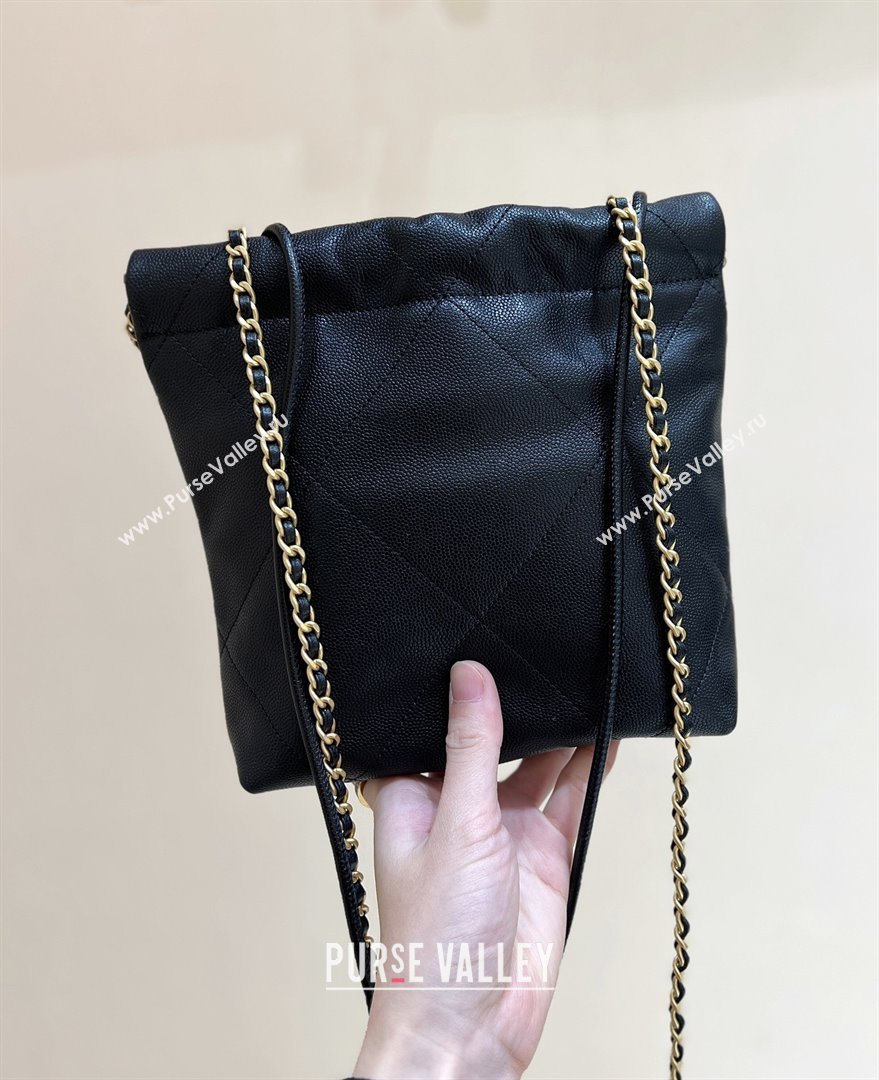 Chanel 22 Mini Bag in Haas Grainy Calfskin AS3980 Black 2025 Top Quality (SHUNY-25081801)