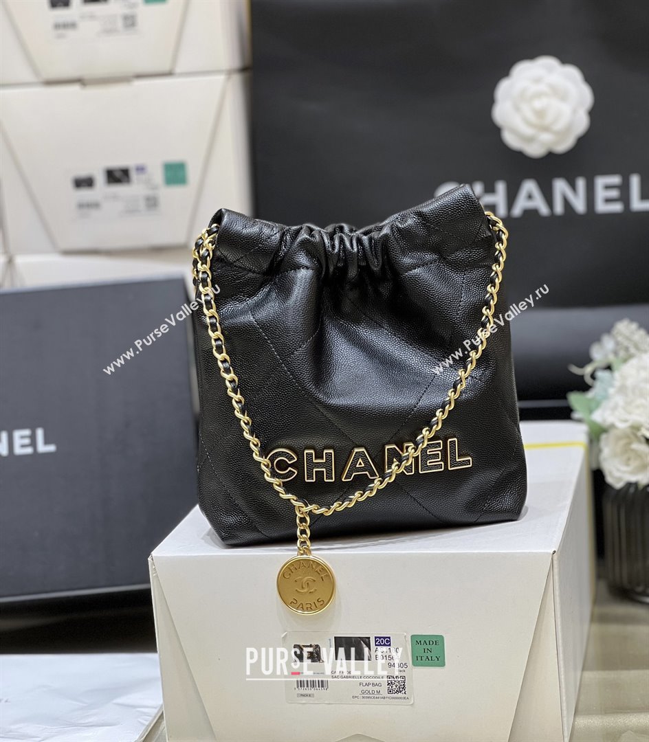 Chanel 22 Mini Bag in Haas Grainy Calfskin AS3980 Black 2025 Top Quality (SHUNY-25081801)