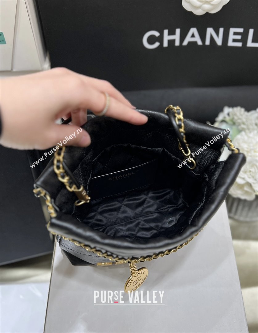 Chanel 22 Mini Bag in Haas Grainy Calfskin AS3980 Black 2025 Top Quality (SHUNY-25081801)