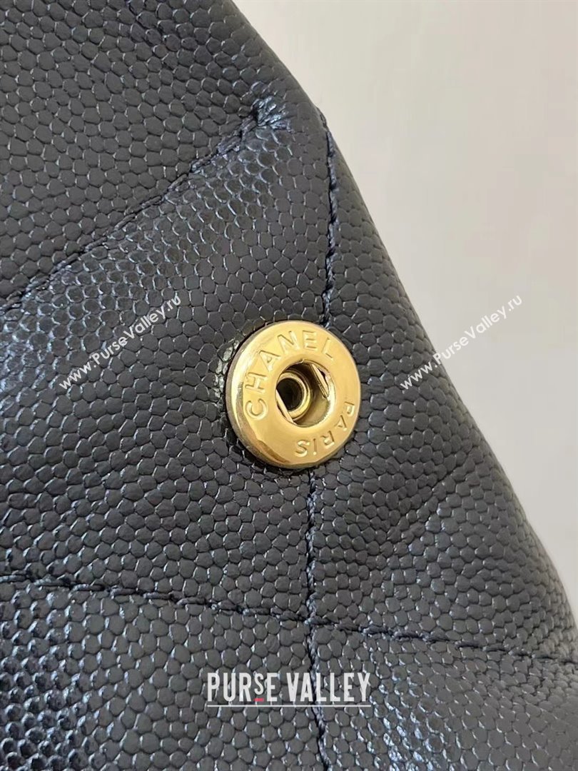 Chanel 22 Small Bag in Grainy Calfskin AS3260 Black/Gold 2025 Top Quality (SHUNY-25081815)