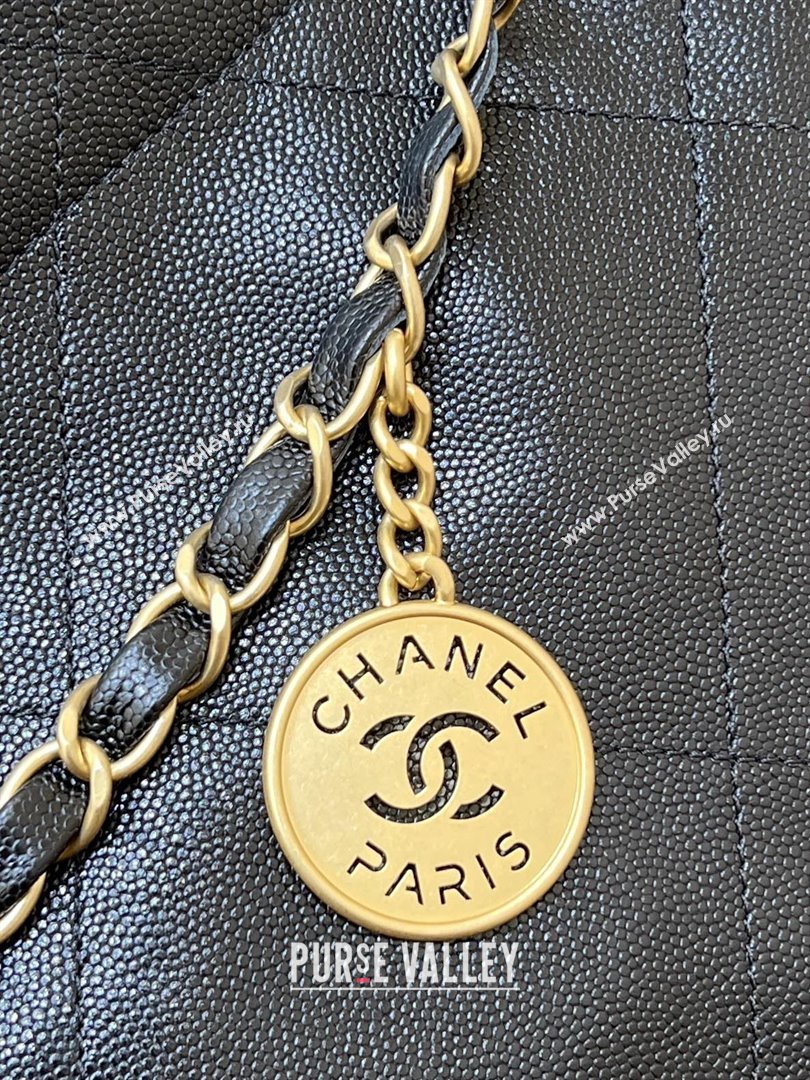 Chanel 22 Small Bag in Grainy Calfskin AS3260 Black/Gold 2025 Top Quality (SHUNY-25081815)