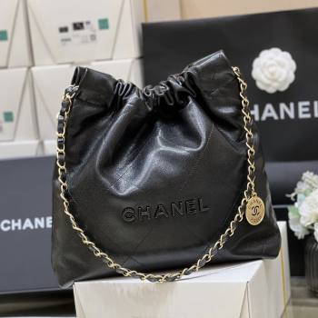Chanel 22 Small Bag in Grainy Calfskin AS3260 Black/Gold 2025 Top Quality (SHUNY-25081815)