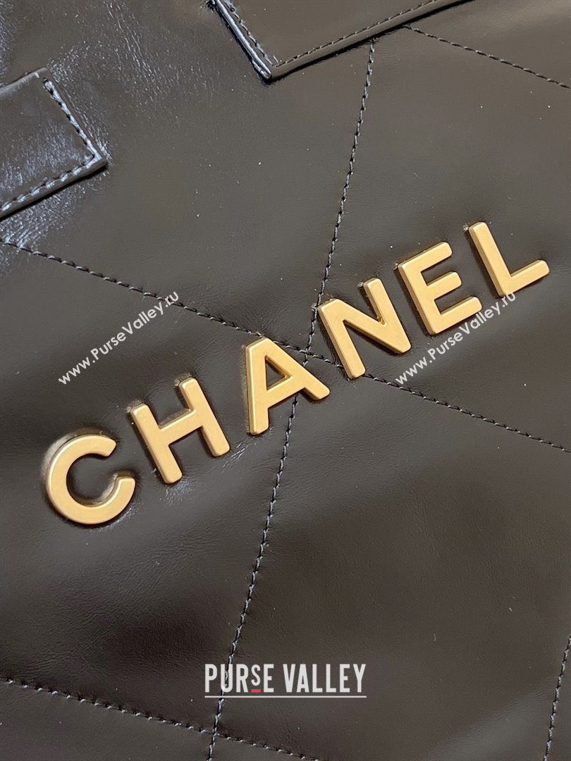 Chanel 22 Bag with Pockets in Shiny Calfskin AS3261 Black 2025 Top Quality (SHUNY-25081814)