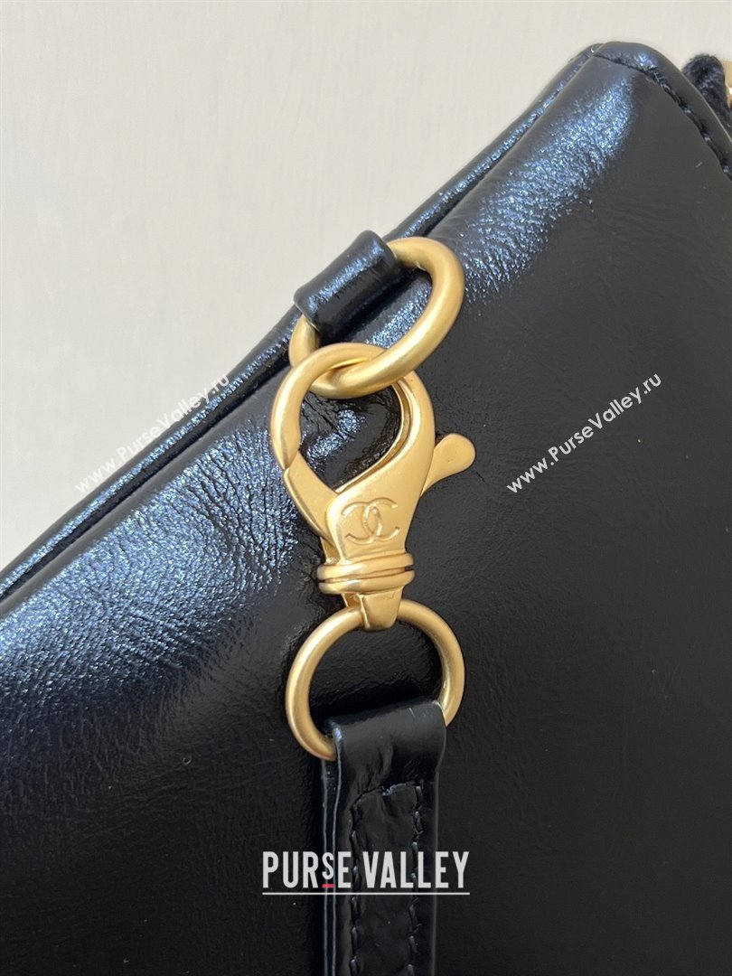 Chanel 22 Small Bag with Pockets in Shiny Calfskin AS3260 Black 2025 Top Quality (SHUNY-25081813)