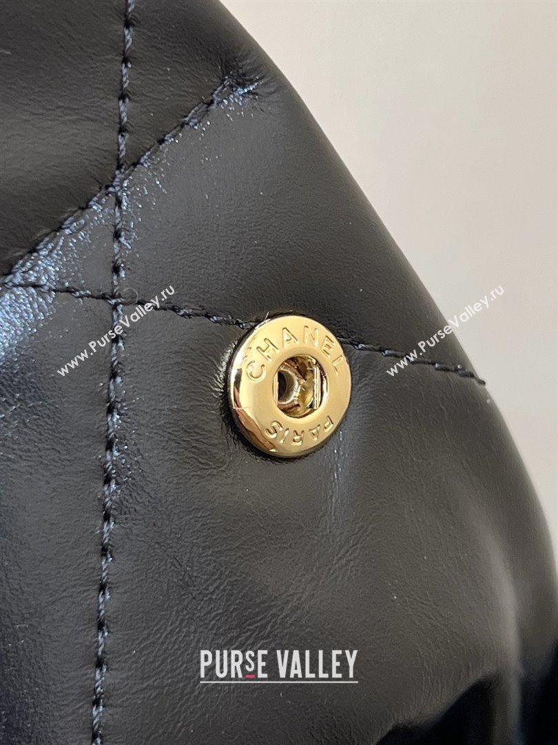 Chanel 22 Small Bag with Pockets in Shiny Calfskin AS3260 Black 2025 Top Quality (SHUNY-25081813)