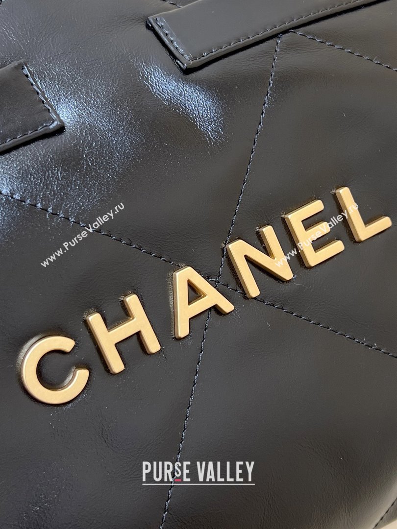 Chanel 22 Small Bag with Pockets in Shiny Calfskin AS3260 Black 2025 Top Quality (SHUNY-25081813)