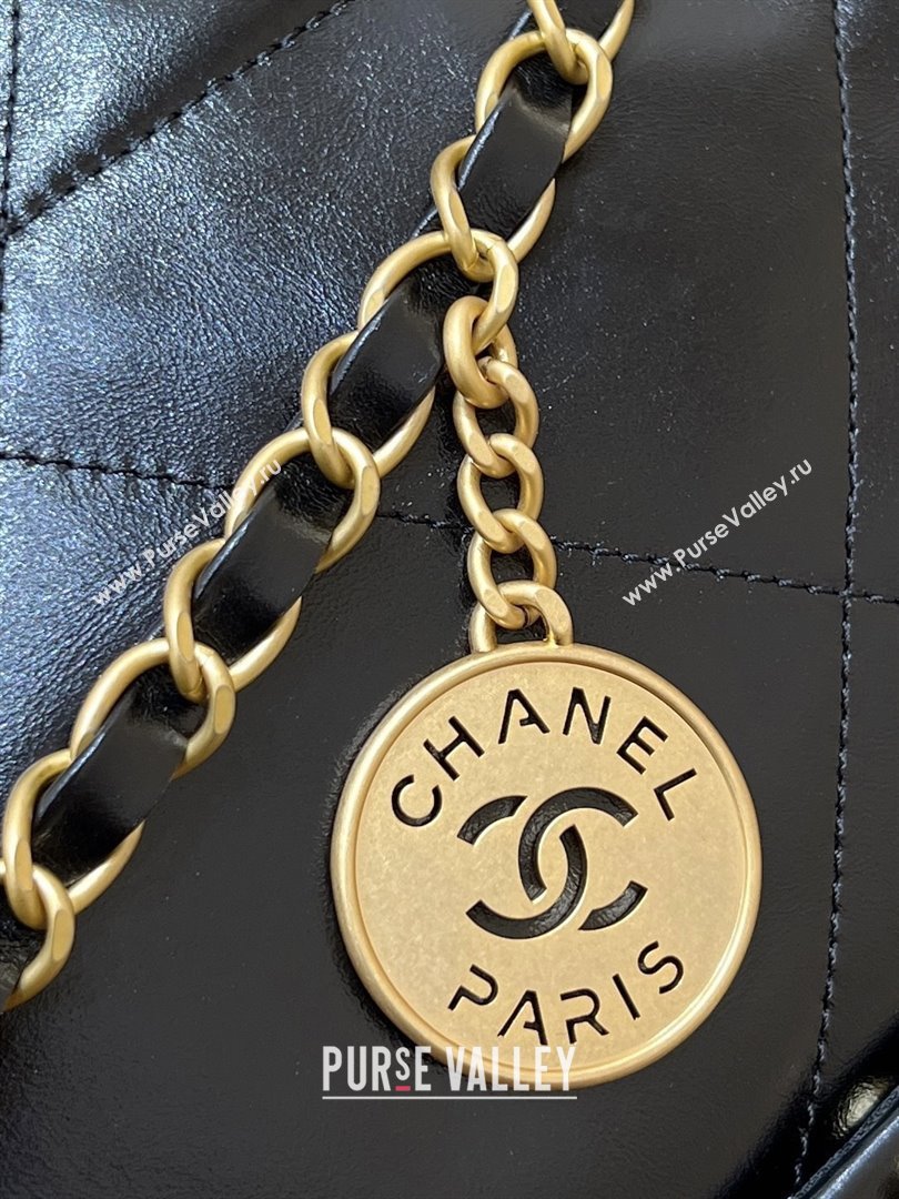 Chanel 22 Small Bag with Pockets in Shiny Calfskin AS3260 Black 2025 Top Quality (SHUNY-25081813)