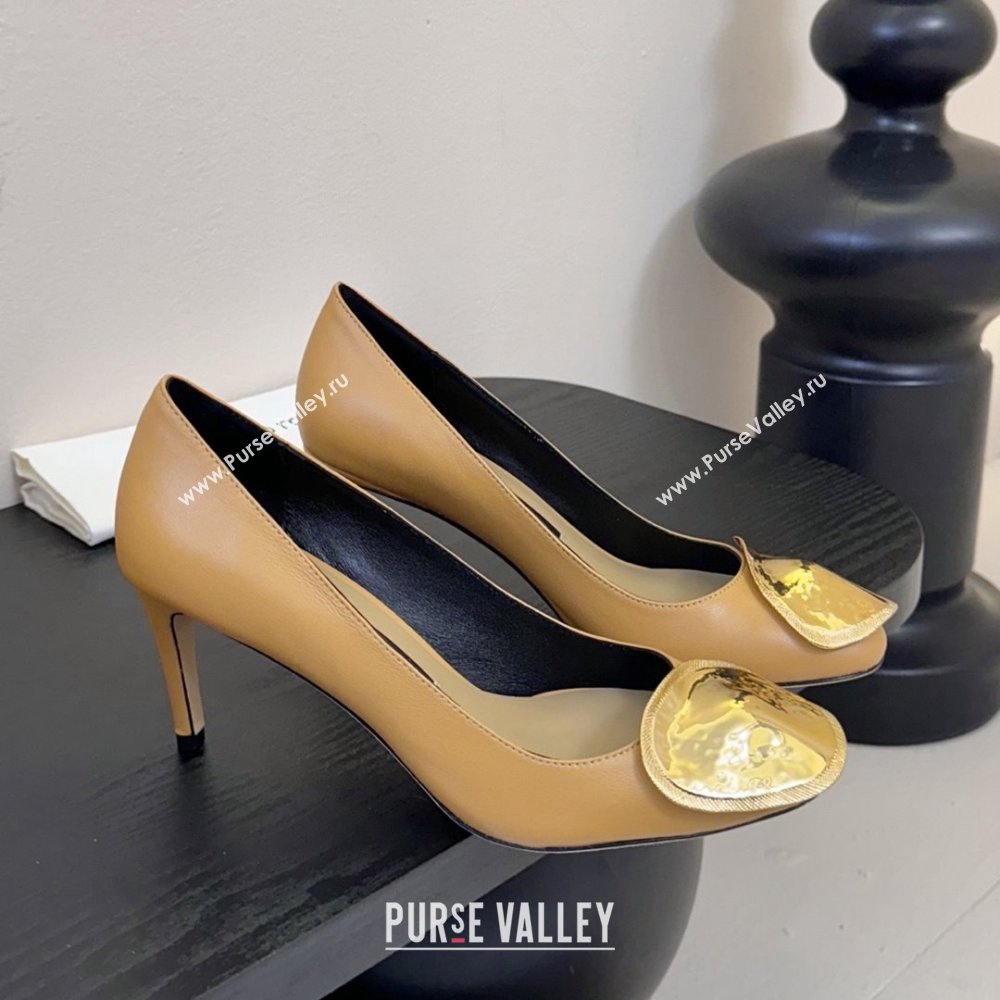 Sergio Rossi Lambskin Pumps 7.5cm Heel Beige 2025 (MD-25082002)