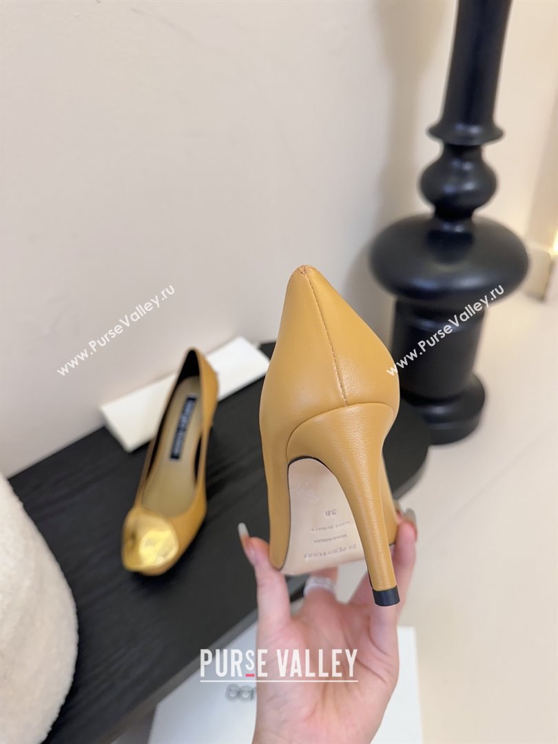 Sergio Rossi Lambskin Pumps 7.5cm Heel Beige 2025 (MD-25082002)