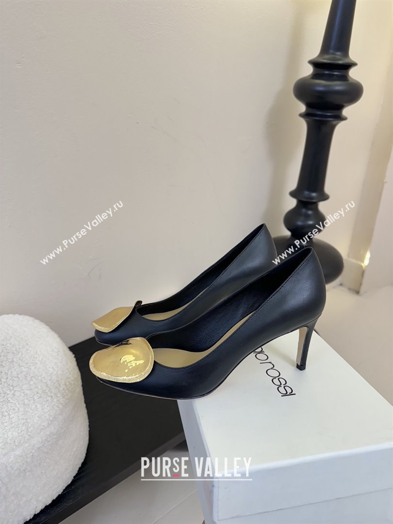 Sergio Rossi Lambskin Pumps 7.5cm Heel Black 2025 (MD-25082003)