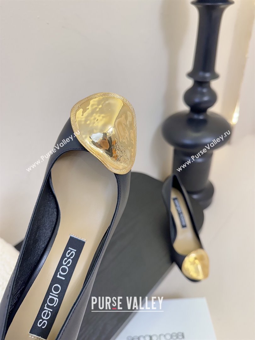Sergio Rossi Lambskin Pumps 7.5cm Heel Black 2025 (MD-25082003)