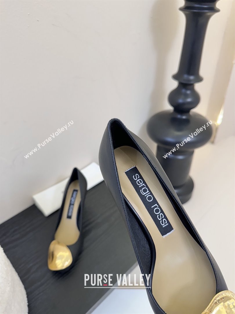 Sergio Rossi Lambskin Pumps 7.5cm Heel Black 2025 (MD-25082003)
