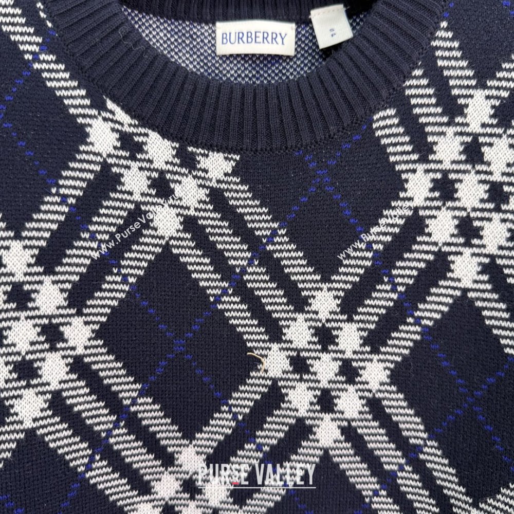 Burberry Zipped Wool Sweater B82109 Blue 2025 (Q-25082109)
